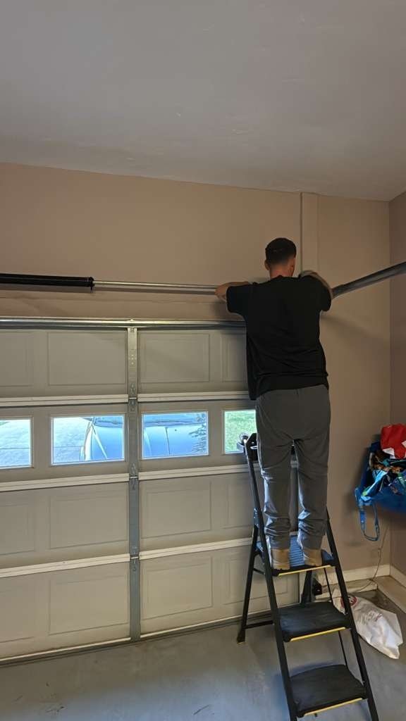 Garage Door Opener Installation work on a garage door